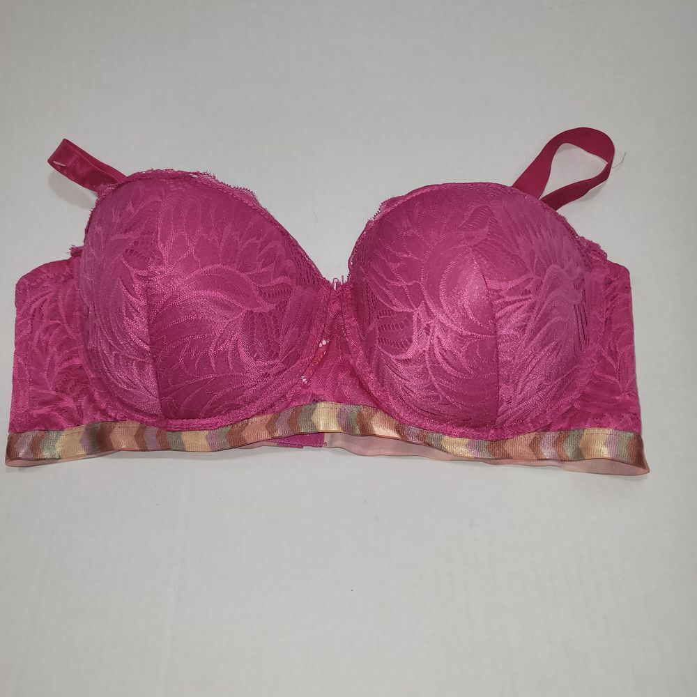 Kiss & Tell Intimates Bra with Removable‎ Adj. Straps Plus Sz 44C Lace NWT